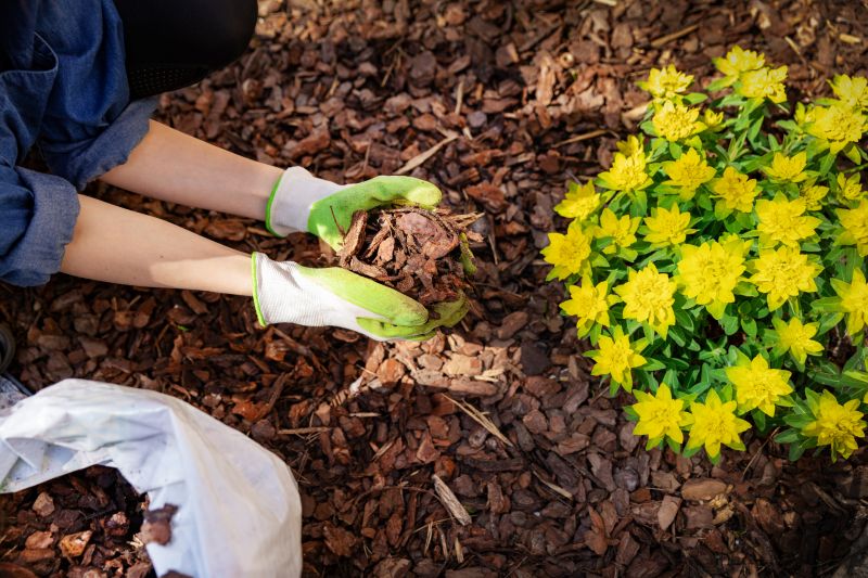 Flower Bed Mulching